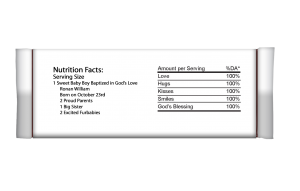 Religious 2 – Nutrition Facts